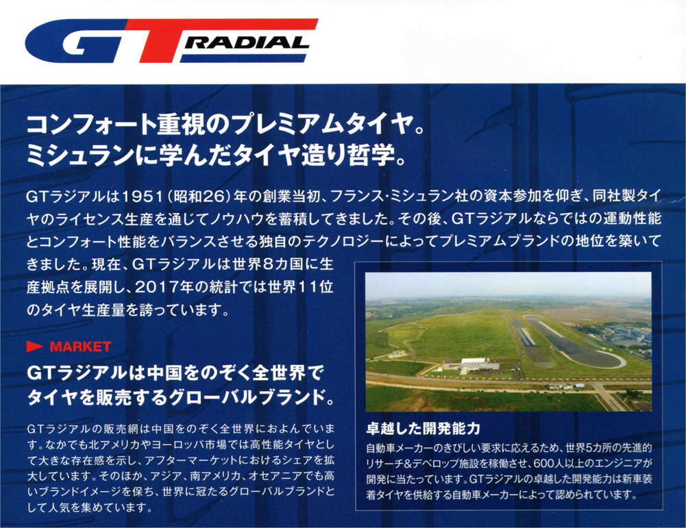 GTラジアル高性能タイヤ